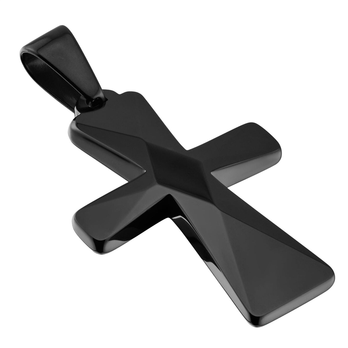 Tungsten Carbide Cross Pendants 16"-28" Stainless Steel Cuban Chain