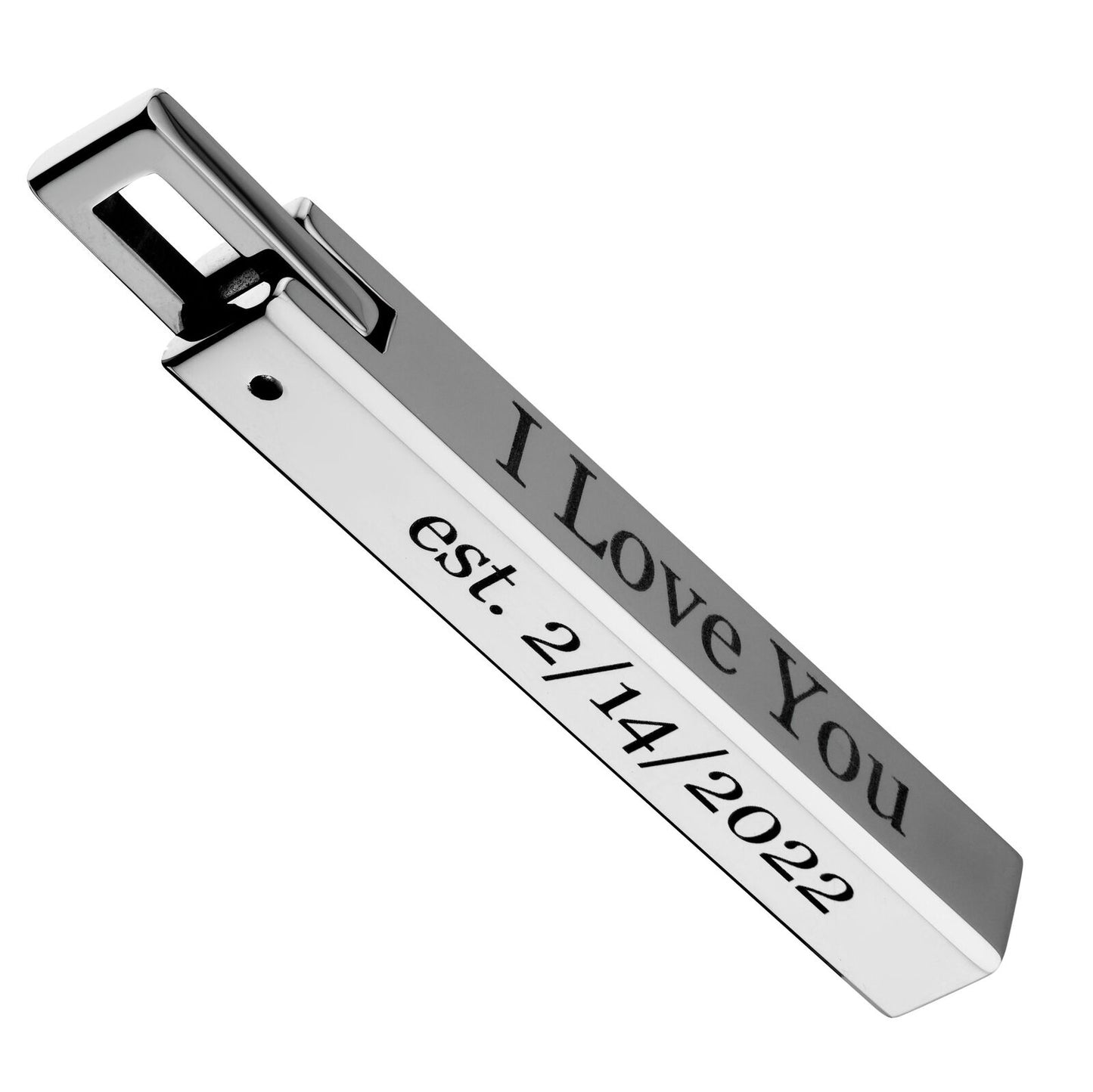 Tungsten Carbide Bar Pendant Stainless Steel Cuban Chain 16" to 26" Length