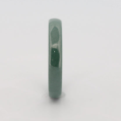 Classic Green Ceramic Wedding Band High Polish Comfort Fit Ring 4mm