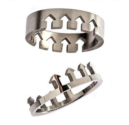 Arrows Puzzle Ring 316L Surgical Stainless Steel