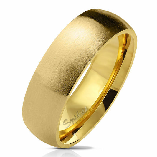 4 or 6mm Stainless Steel Various Plating Wedding Band Matte Finish
