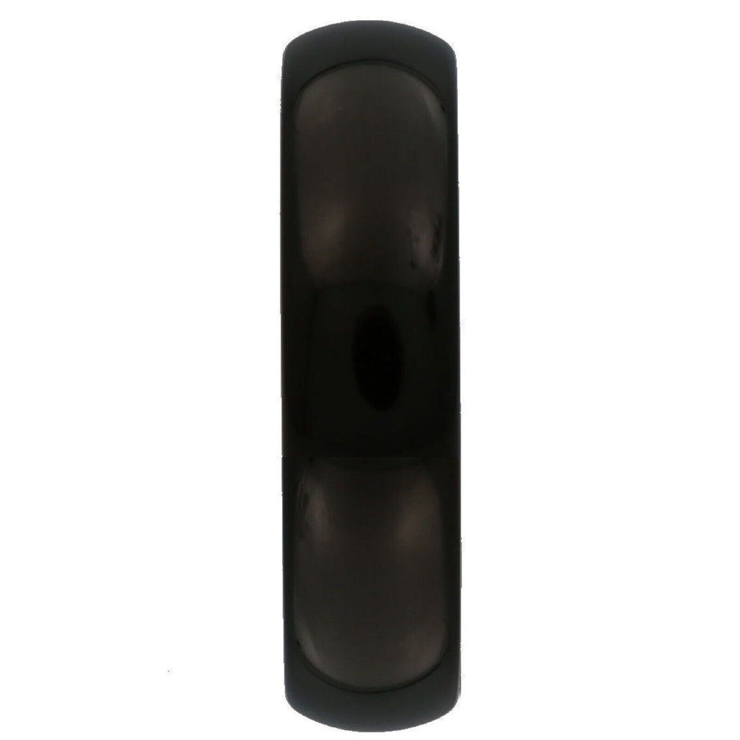 6mm or 8mm Black Plated Tungsten Carbide Wedding Band Ring