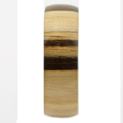 Zebra Wood Ring Polished Tungsten Carbide Comfort Fit Wedding Ring 8mm