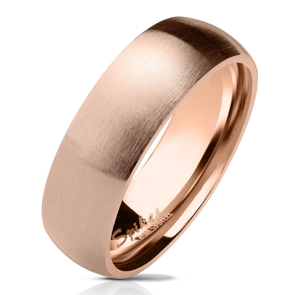 4 or 6mm Stainless Steel Various Plating Wedding Band Matte Finish