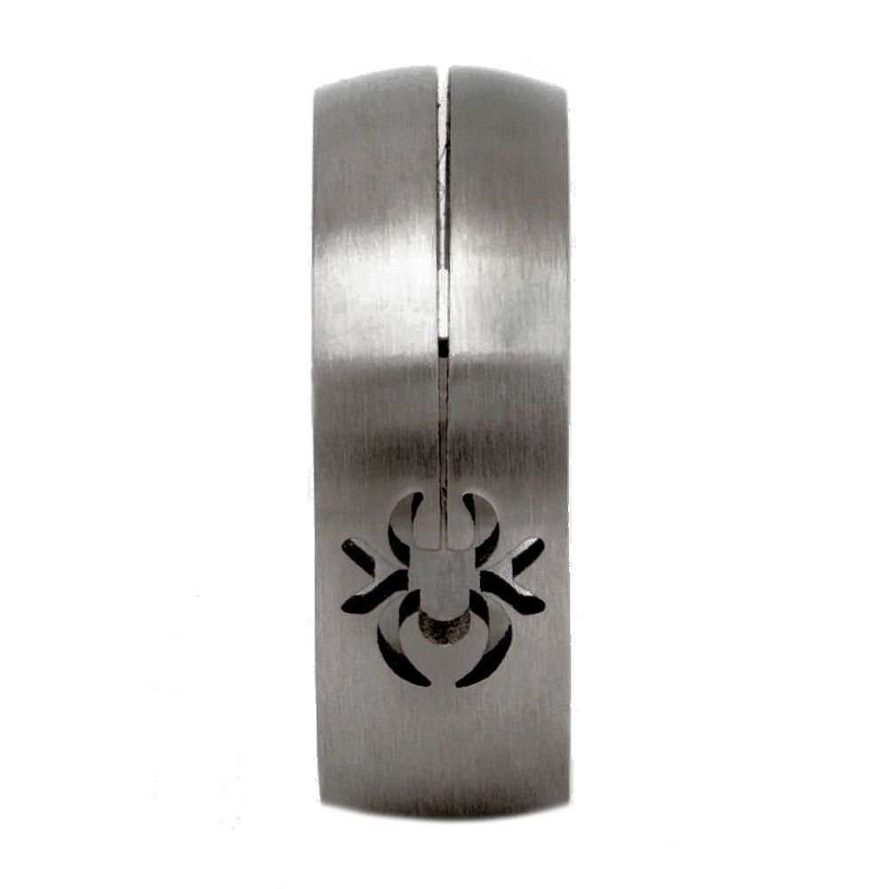 8mm Scorpion Shaped Cut Out Surgical Grade Stainless Steel Puzzle Ring Size