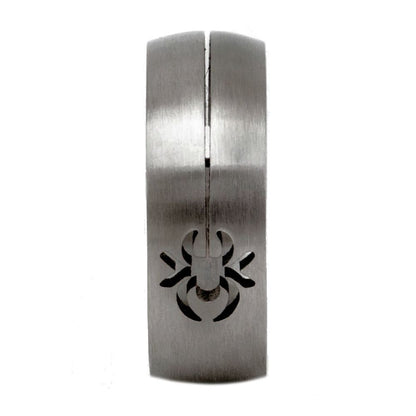 8mm Scorpion Shaped Cut Out Surgical Grade Stainless Steel Puzzle Ring Size