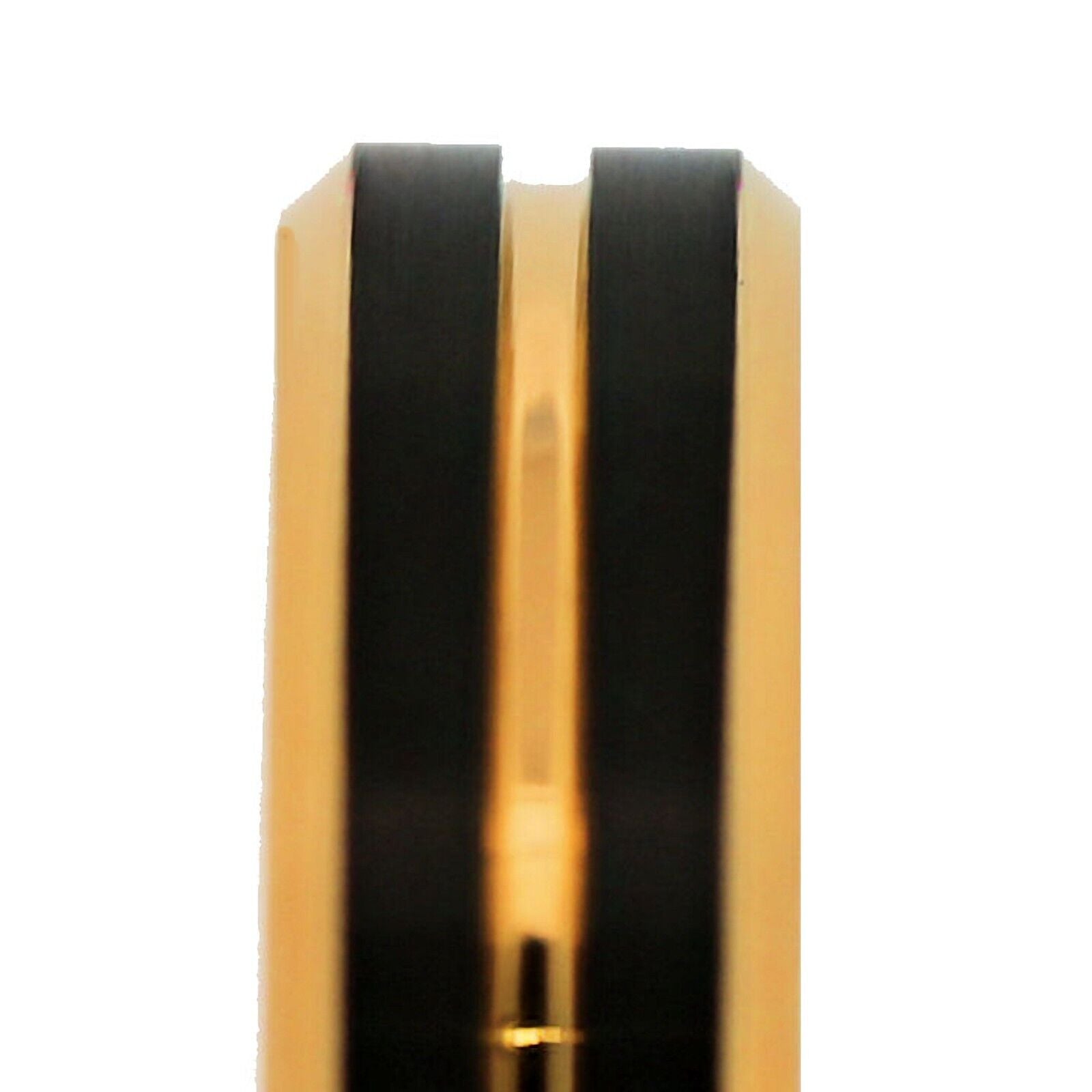 Tungsten Carbide 8mm Gold Plated Wedding Band with a Black Plated Face
