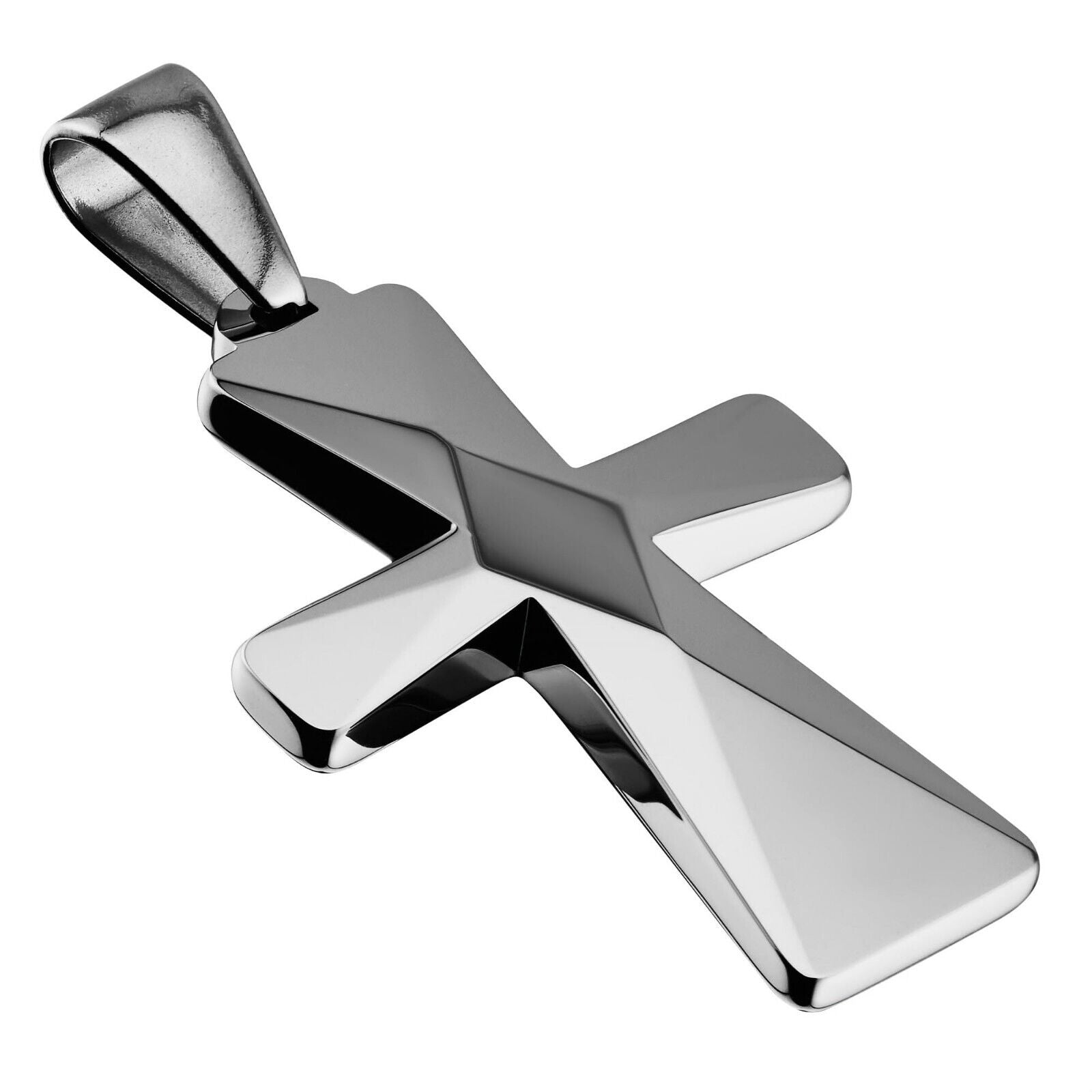 Tungsten Carbide Cross Pendants 16"-28" Stainless Steel Cuban Chain