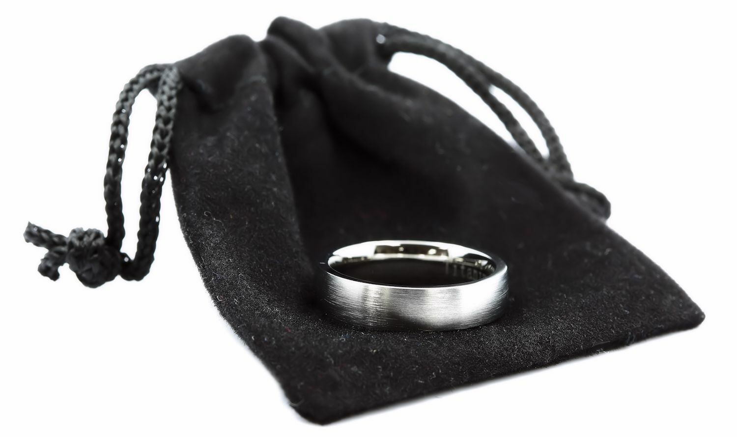5mm or 7mm Brushed Grade 5 Titanium Comfort Fit Ring Wedding Band