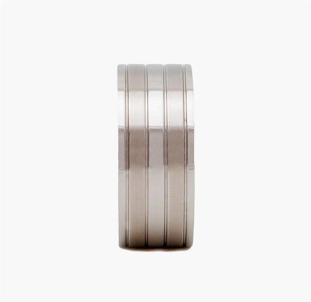 316L Surgical Grade Stainless Steel Ring 2 tone 10mm WIDE Sizes 7 - 13