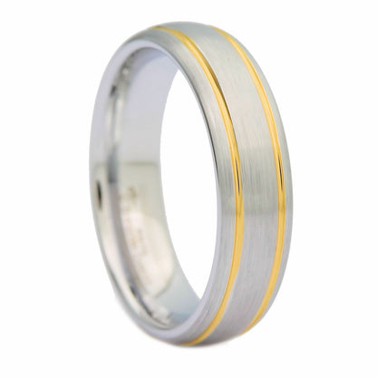 Tungsten Carbide Wedding Ring 6mm 2 grooves many styles Black too