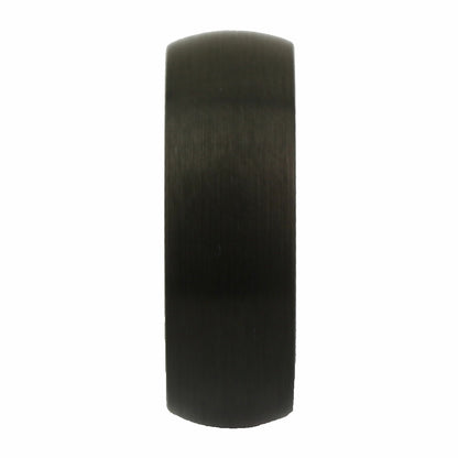 Black Plated Tungsten Carbide Half Dome Design 6mm or 8mm Wedding Band Ring