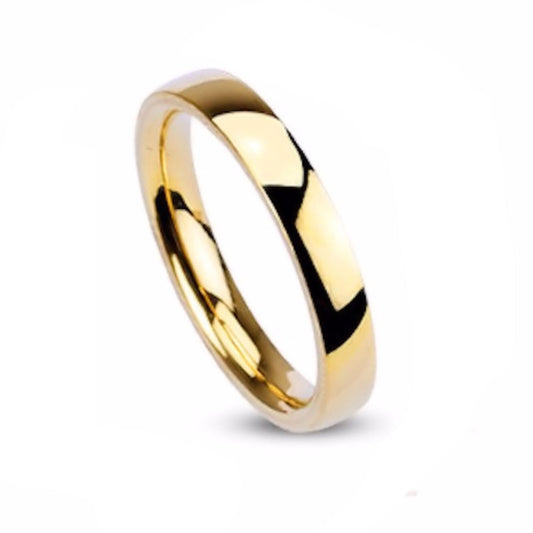 316L Stainless Steel Polished, Gold Plated or Rose Gold Plated Wedding Ring