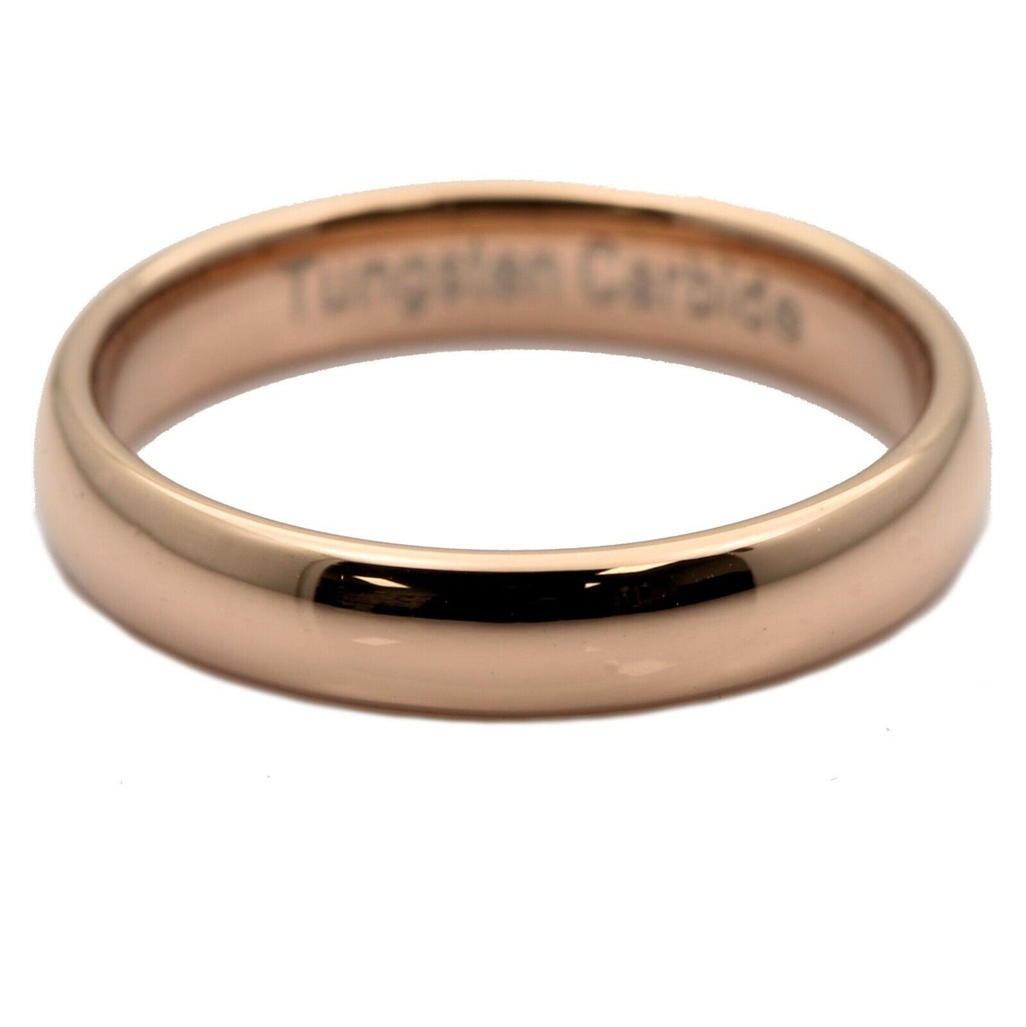 Rose Gold Plated polished Tungsten Carbide Ring Wedding Band 2mm 3mm 4mm 6mm