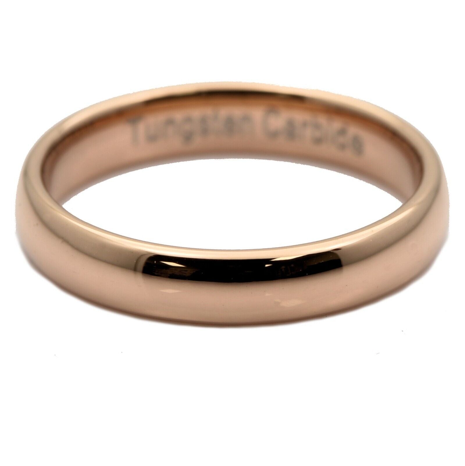Rose Gold Plated polished Tungsten Carbide Ring Wedding Band 2mm 3mm 4mm 6mm