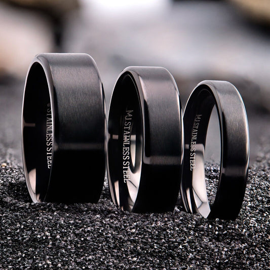 Stainless Steel Black Plated Brushed Finish Pipe Style Choice of 4mm 6mm or 8mm