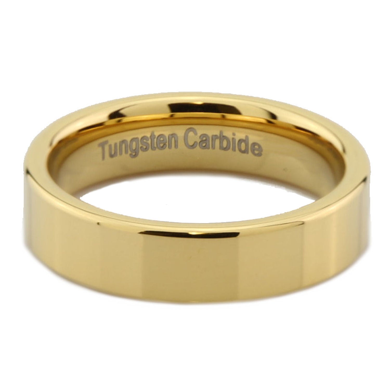 Flat Pipe Cut 5mm Tungsten Carbide Various Colors Wedding Ring