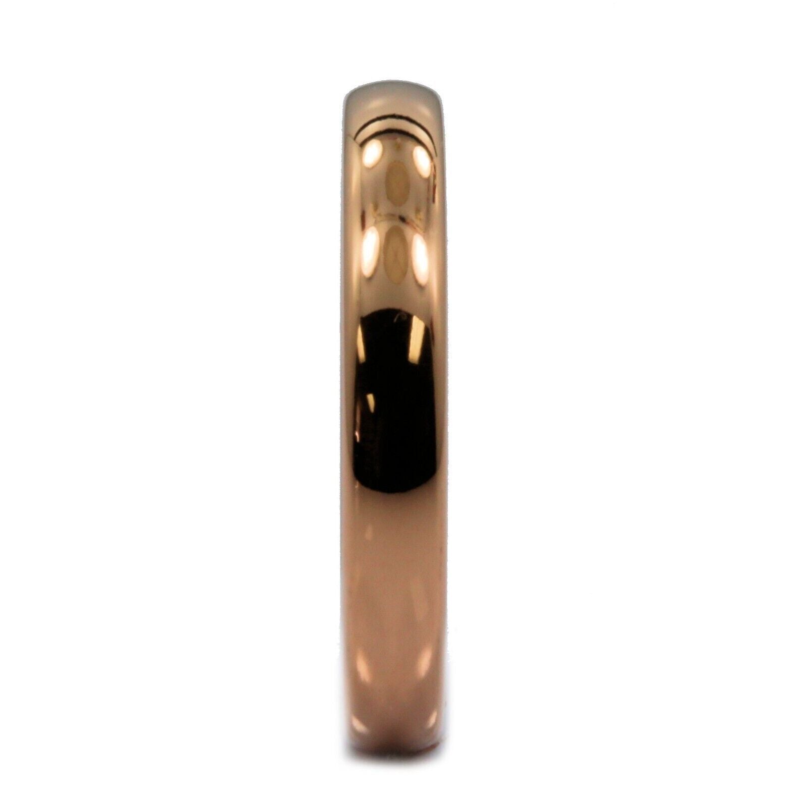 Rose Gold Plated polished Tungsten Carbide Ring Wedding Band 2mm 3mm 4mm 6mm