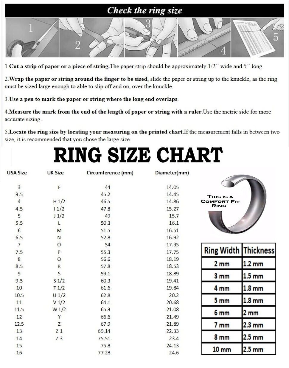 White Tungsten Carbide Mirror Polished With Beveled Edges Wedding Band Ring 