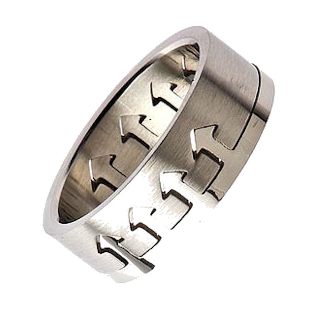 Arrows Puzzle Ring 316L Surgical Stainless Steel