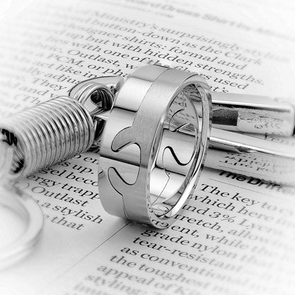 8mm 2 Part Surgical Grade 316L Stainless Steel Puzzle Ring