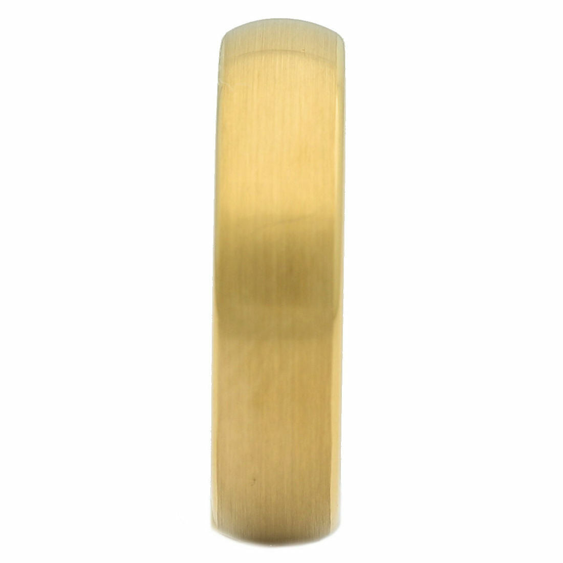 4mm or 6mm Gold Plated Brushed Tungsten Carbide Wedding Ring Half Dome Band
