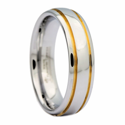 Tungsten Carbide Wedding Ring 6mm 2 grooves many styles Black too