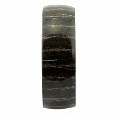 Zebra Wood Ring Polished Tungsten Carbide Comfort Fit Wedding Ring 8mm