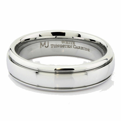 Tungsten Carbide Wedding Ring 6mm 2 grooves many styles Black too