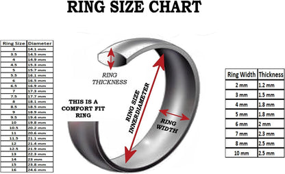 Black Ceramic 8mm Wedding Band 2 Natural Koa Wood Inlays Comfort Fit Ring