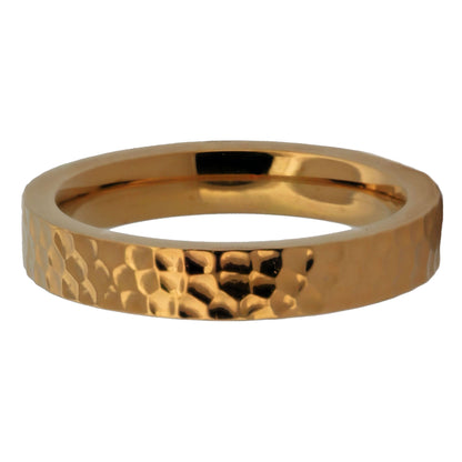 Stainless Steel Gold Plated 4mm Broken Ice Ancient Method Water Ripple Manual Hammer Pattern