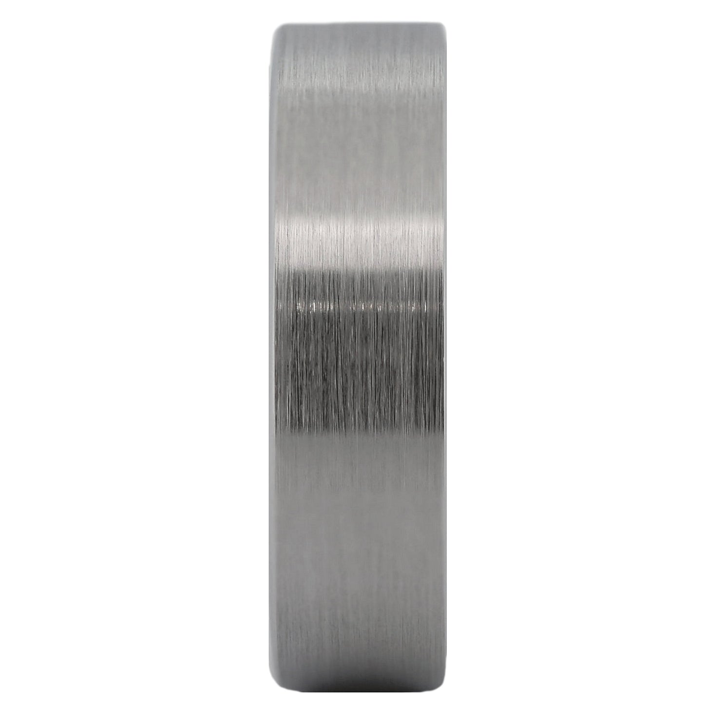 White Tungsten Carbide 6mm or 8mm Pipe Ring Brushed Finish Comfort Fit Wedding Band