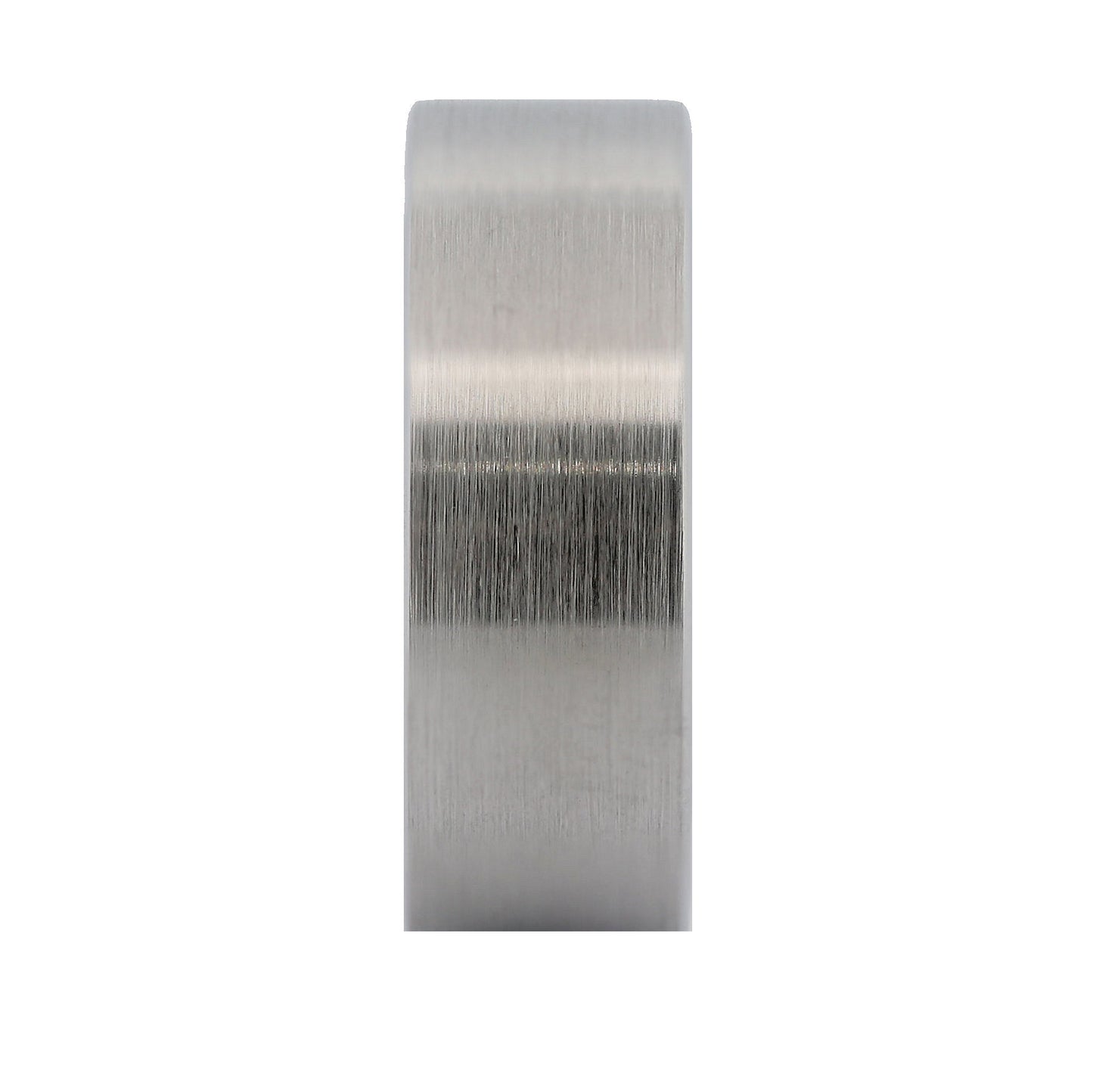 White Tungsten Carbide 6mm or 8mm Pipe Ring Brushed Finish Comfort Fit Wedding Band